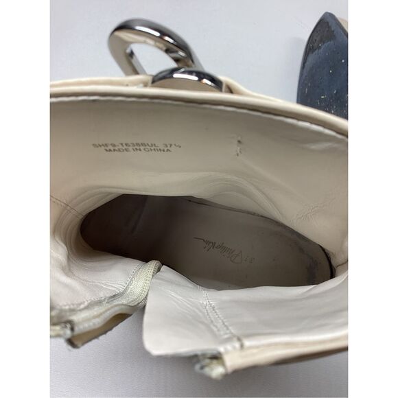 Phillip Lim Alix Cream Leather Heeled Ankle Boots Women’s - Picture 11 of 12